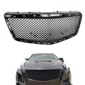 Front Bumper Hood Grille Glossy Black Mesh Style Replacement For Cts 2014-2019 