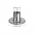 Uxcell M8 T-nuts 24pcs Carbon Steel Tee Nuts Round Base Weld 12mm Height Through Hole Flange Insert Female Thread Plate