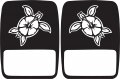 Jeeptails Hibiscus Turtle Tail Lamp Light Covers Non-led For Jeep Gladiator Black 1 Pair 