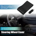 Uxcell Car Hand Sewn Steering Wheel Cover Stitch Fit 15 4-16 Inch Black