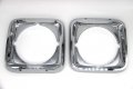 Headlight Bezel Replacement Set Of 2 For 1980 Gmc Brigadier 8000 Front Chrome Plastic Bezels Brigd8000 
