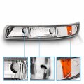 Amerilite Replacement Bumper Turn Signal Lights Clear Amber For Chevy Silverado Suburban Tahoe Passenger And Driver Side