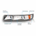 Amerilite Replacement Bumper Turn Signal Lights Clear Amber For Chevy Silverado Suburban Tahoe Passenger And Driver Side