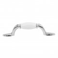 Rok 10 Pack Hardware 3 76mm Hole Sumo Arch Style Chrome White Kitchen Vanity Dresser Cabinet Pull Handle 5 127mm Overall Length 