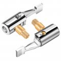 Lumiteco All Metal Lock On Air Chuck Tire Inflator Hose Adapter Locking With Standard Valve Thread No Leakage Inflating End For 