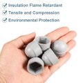 Nut Protection Cap 30pcs M16x23x27mm Plastic Hexagonal Screw Dome Acorn Hex Head Bolt Covers Waterproof Decorative Caps Grey