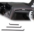 Sekhyna Center Console Trim Strips Compatible With Corvette C8 Stingray 2020-2023 Real Carbon Fiber 3pcs Dashboard Panel Cover