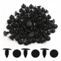 Uxcell 100pcs Black Car Push Type Trim Bumper Panel Clips Plastic Rivet 9mm Hole