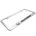 Honda Accord In 3d On Mirror Chrome Metal License Plate Frame Official Licensed