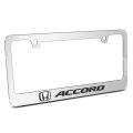 Honda Accord In 3d On Mirror Chrome Metal License Plate Frame Official Licensed
