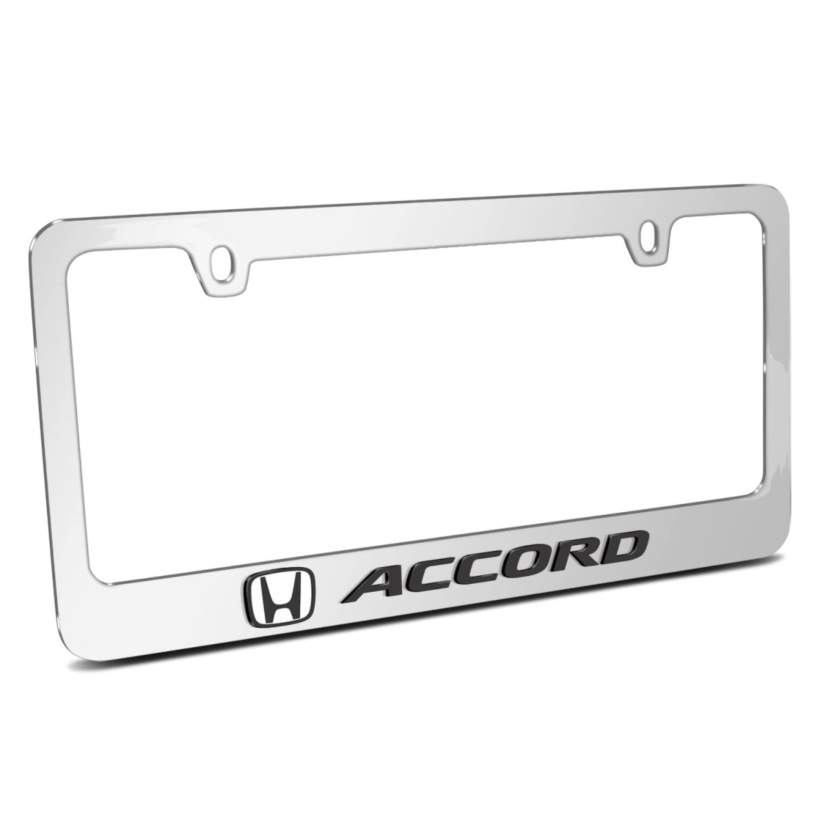 Honda Accord In 3d On Mirror Chrome Metal License Plate Frame Official Licensed