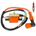 Ignition Coil And A7tc Spark Plug For Chinese Atv Quad 4 Wheeler Fits Taotao Kazuma Meerkat Falcon Baja Lifan 50cc 70cc 90cc 