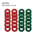 Uxcell 24 Pack Battery Terminal Anti-corrosion Washers 46x20x30mm Post Fiber Protector 12 Red Green