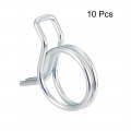 Uxcell Double Wire Spring Hose Clamp 23mm Inner Dia Fit 23 5-25 5mm Od Fuel Line Silicone Tube Clips Zinc Plated 10pcs