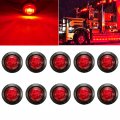 10 Pack Led Red Side Marker Lights 3 4 In Bullet Front Rear Trailer Clearance Light Tail Signal Indicator For Truck Pickup 