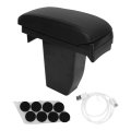 Keenso Car Central Console Container Storage Box With 3 Usb Interfaces Armrest Cup Holder Replacement For 2008 Interior