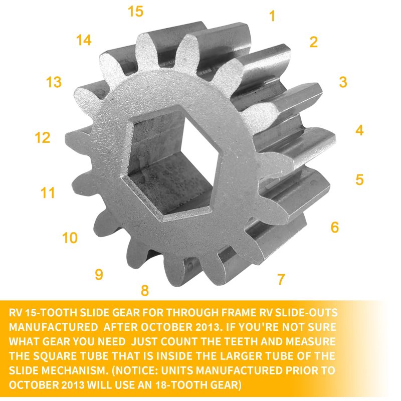Misakomo 15-tooth Spur Gear Pack Assembly Replacement For Slide-out 2 X