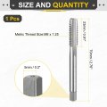 Hand Plug Tap M8 X 1 25 H2 Metric Left Thread Style Taps Straight Flute Screw Tapping Threading Tool High Speed Steel Hss6542