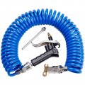 Boeray Heavy Duty Truck Air Duster Blow Gun Cleaning With 9 Meter Long Coil And 2 Interchangeable Nozzle Tips- Blue Seat Kit 