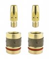 Gas Diffuser Nozzle Adaptor Replacement For Miller M-25 M-40 Mig Guns Models 169-728 169-729 2 Pairs 