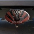 Rock Before Entering And Roll Music Guitar Oval Tow Trailer Hitch Cover Plug Insert