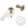 Uxcell 100set Glass Retainer Clips Kit 1 Inch Plastic Cabinet With Screws For Fixing 4mm Thick Doors Mirror Translucent