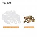 Uxcell 100set Glass Retainer Clips Kit 1 Inch Plastic Cabinet With Screws For Fixing 4mm Thick Doors Mirror Translucent