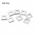 Uxcell Square Nuts M5x8mmx2mm Zinc-plated Metric Coarse Thread Assortment Kit 100 Pcs