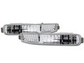 R L Racing Bumper Lights For Honda Accord 92-93 Euro Chrome Clear Front Signal Parking Lamp 