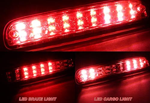 Eparts Rear Tail Led 3rd Third Brake Light High Mount Trailer Cargo Lamp Red Lens Fit For 1993 2011 Ford Ranger