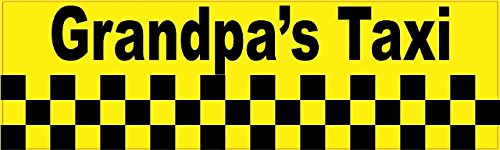 10in X 3in Grandpas Taxi Magnet By Stickertalk