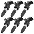Uf435 Pack Of 6 4-pins Car Ignition Coils Compatible 2003-2008 For Jaguar S-type 3 0l V6 2001-2005 X-type 2 5l 