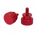 Uxcell Computer Pc Case M3x7mm Aluminum Alloy Knurled Thumb Screws Wine Red 10pcs