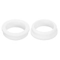 2pcs Rubber Grommets 1-7 8 48mm Drill Hole 1-1 2 38mm Id Top Hat Grommet White Silicone Plug Gasket For Wiring Automotive 