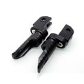 Dual Adjustable Cnc Motorcycle Front Foot Pegs For Daytona 675 Street Triple 765 Speed 1200 Twin Trident 660 Black Aluminum 
