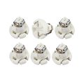 6 Pcs T3 Red 3020 Smd Led Car Dashboard Signal Light Bulb 12v Internal 