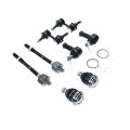 A-premium 8pcs Suspension Kit Inner Outer Tie Rod End Ball Joint Compatible With Dodge Stratus Chrysler Sebring 2001-2005