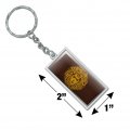 Graphics More Rectangle Medusa Gorgon Head Covered In Snakes Keychain Chrome Plated Metal