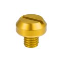 Universal M8 Motorcycle Mirror Hole Plugs Screws Rearview Mirrors Caps Lock Offs Cover Positive Gold Tone 