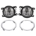 Fog Light Pair With Moldings For 2012 2013 2014 2015 Honda Pilot Clear Lens Silvery Molding Bumper Lamps Driver And Passenger 