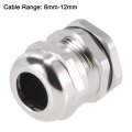 Uxcell Pg13 5 Cable Gland 6mm-12mm Wire Hole Waterproof Metal Joint Adjustable Locknut With Washer 5pcs