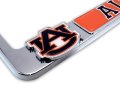 Elektroplate Officially Licensed A Auburn University Tigers Chrome Metal License Plate Frame With 3d Logos Affixed Premium Car 