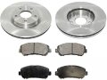 Front Ceramic Disc Brake Pad And Rotor Kit Compatible With 2008-2011 Nissan Rogue 