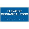 Compliancesigns Acrylic Ada Braille Room Name Sign 8 X 4 In Blue 