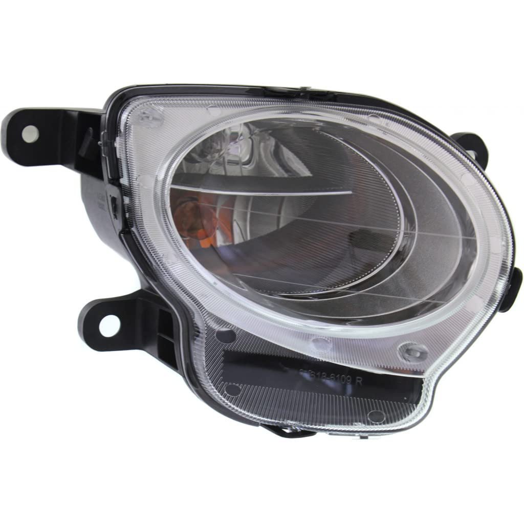 Front Passenger Side Turn Signal Parking Light Assembly For Fiat 500 2012 2019 Capa Certified Clear Lens With Chrome Trim Fits