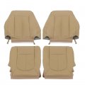 Wflnhb Artificial Leather Front Driver And Passenger Side Bottom Top Lean Back Seat Cover Tan Replacement For F250 F350 F450
