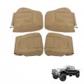 Wflnhb Artificial Leather Front Driver And Passenger Side Bottom Top Lean Back Seat Cover Tan Replacement For F250 F350 F450