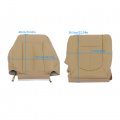 Wflnhb Artificial Leather Front Driver And Passenger Side Bottom Top Lean Back Seat Cover Tan Replacement For F250 F350 F450