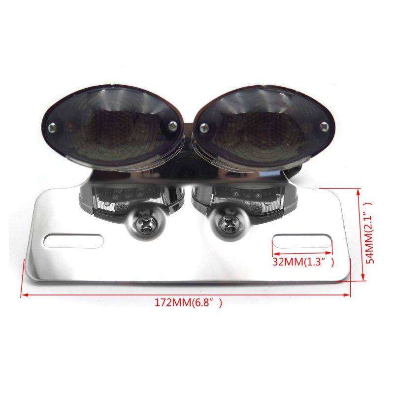 Smoke Motorcycle Rear Brake Stop Light Led Custom Tail With License Plate Bracket And Turn Signals Mt374