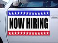 Now Hiring Business Car Door Magnets Magnetic Signs-qty 2 12 X 24 Inches 